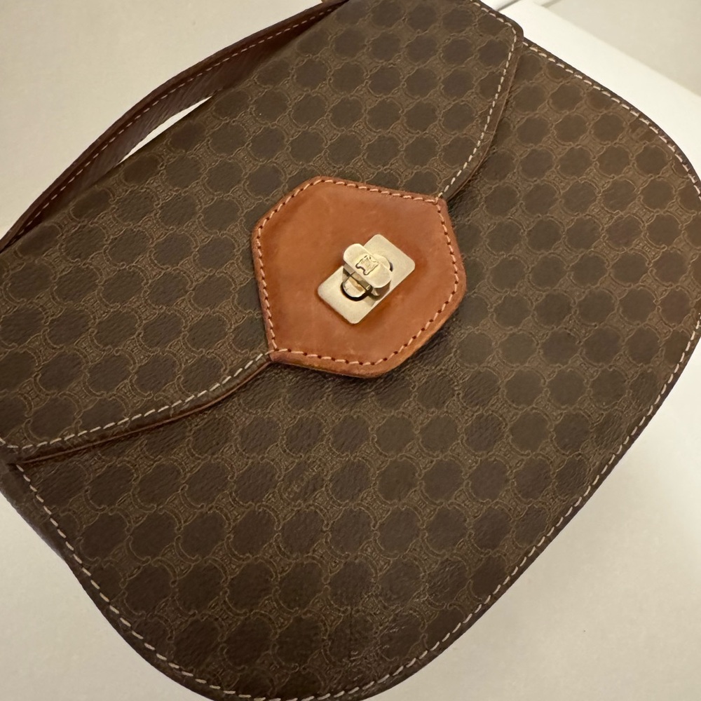 Celine vintage Brown Patterned Shoulder Bag
